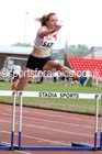 Beth Pringle (Gateshead) under-17 womens 300 metres hurdles at the North Eastern Championships, Gateshead International Stadium.  Photos: David T. Hewitson/Sports for All Pics